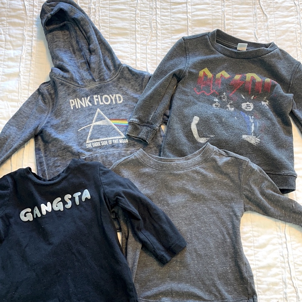 Four rad long sleeve shirts for an 18month old!